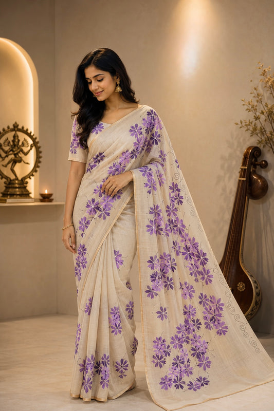 Muse Cotton Chanderi Saree