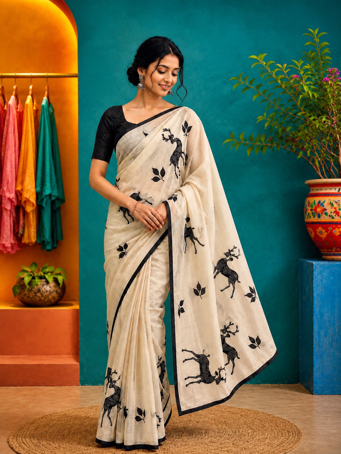 Mrigaya Dhanekhali Cotton Saree