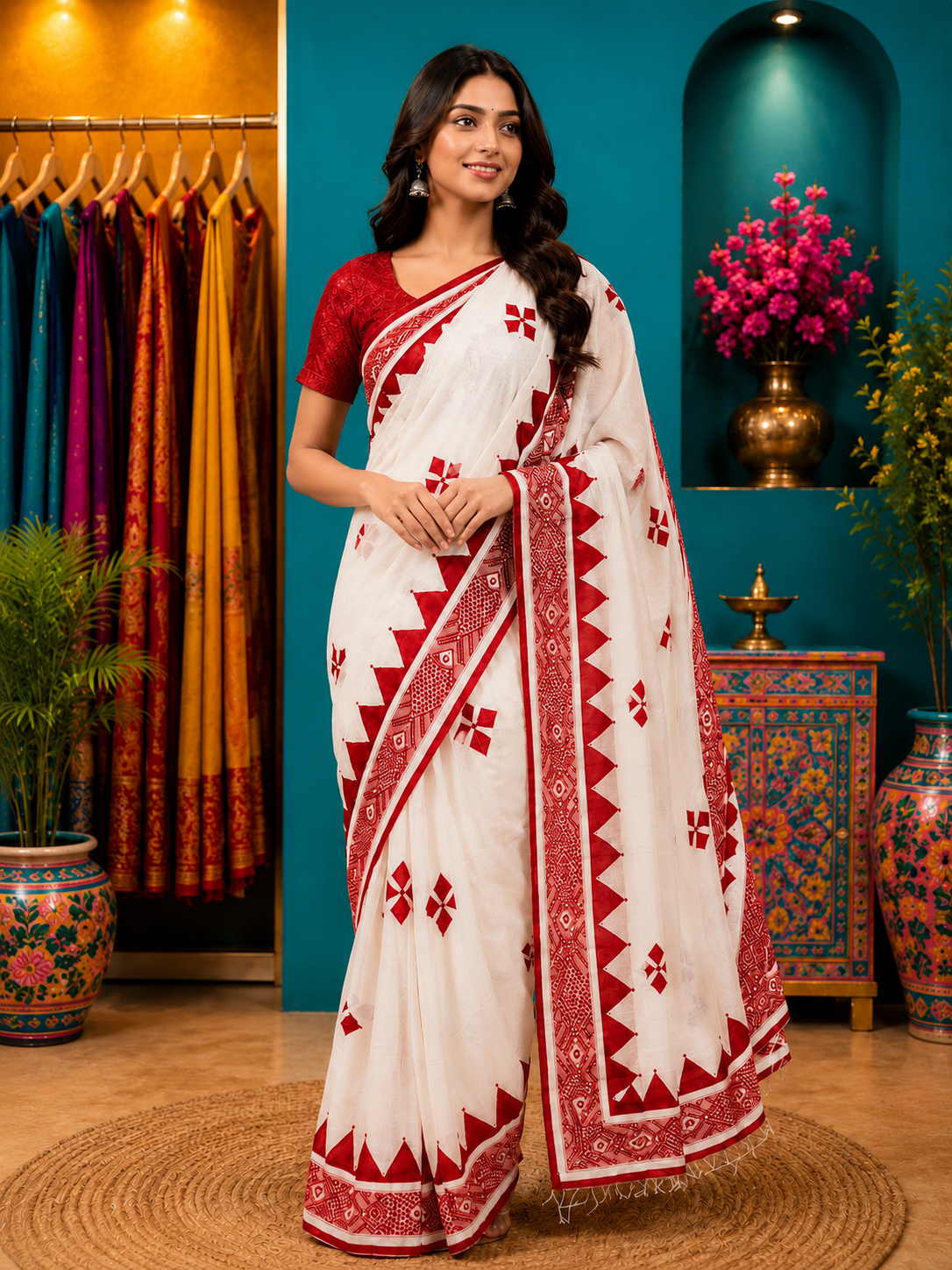 Matsya Rekha Dhanekhali Cotton Saree (Limited Edition)