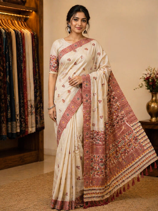Semi Assam Silk Classic Drape