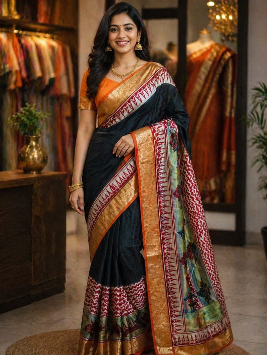 Pure Chanderi Silk Saree