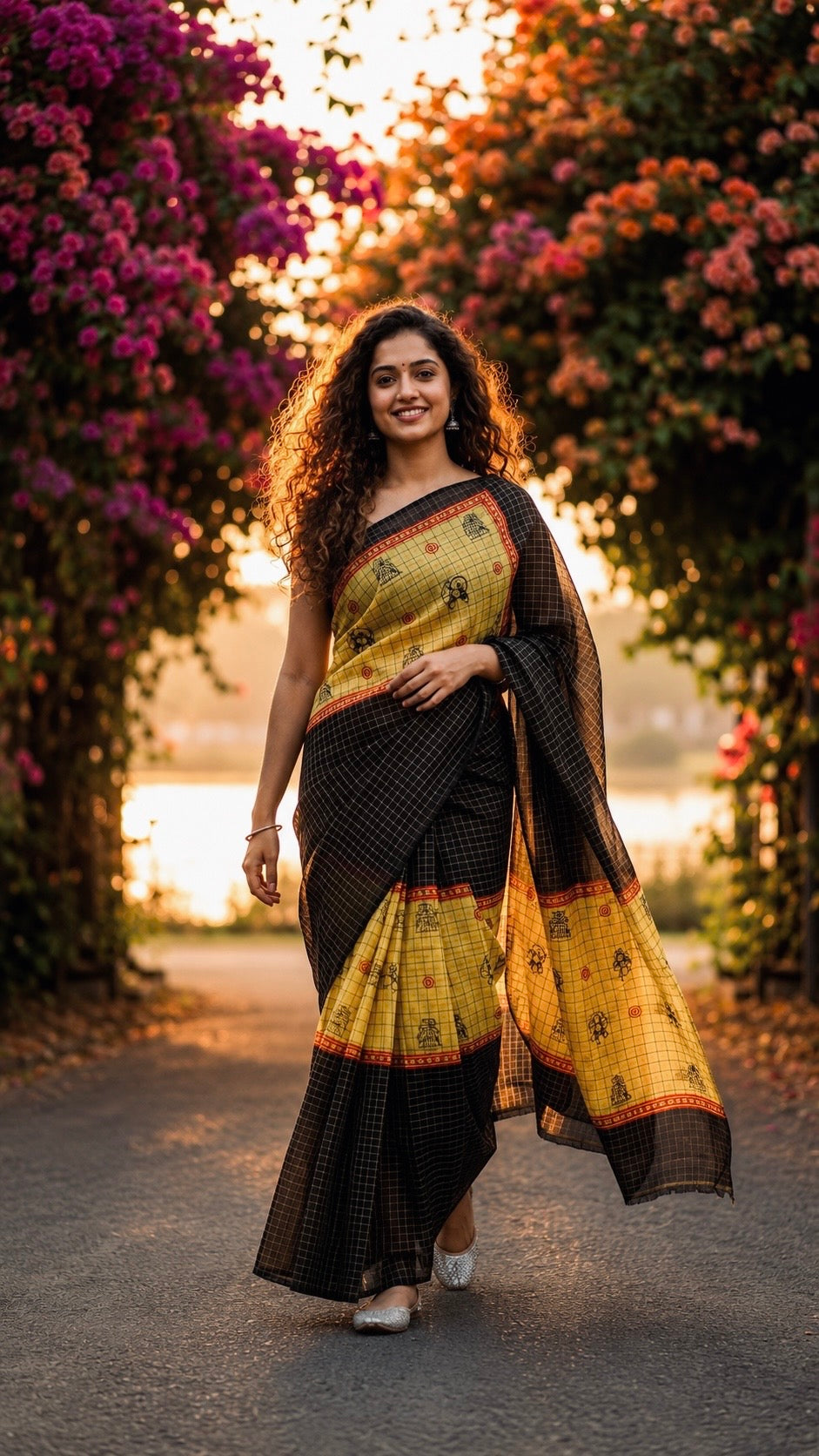 Gamcha Grace Handblock Cotton Saree (Heritage Edition)