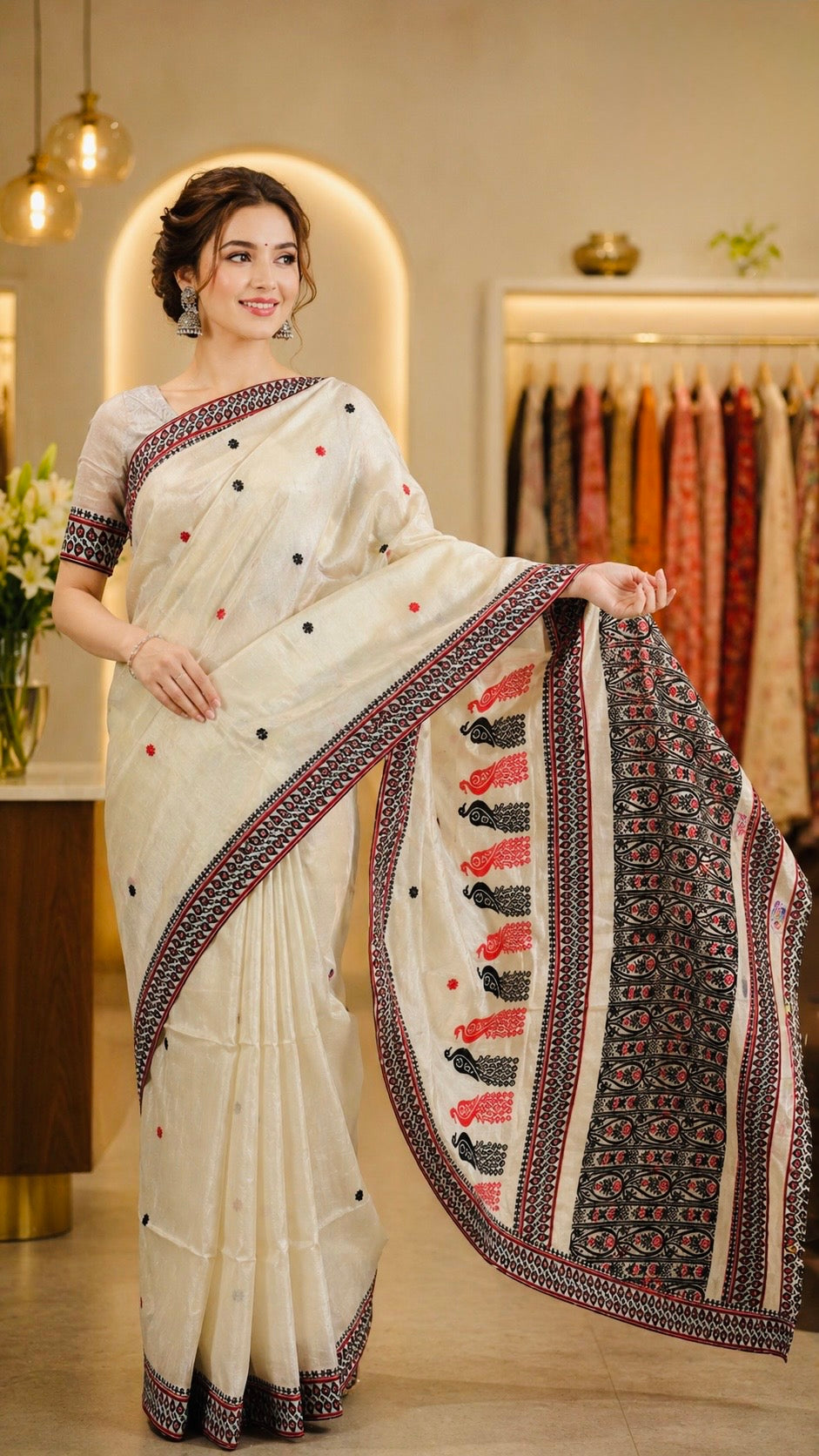 Authentic Fulia Tassar Silk Saree