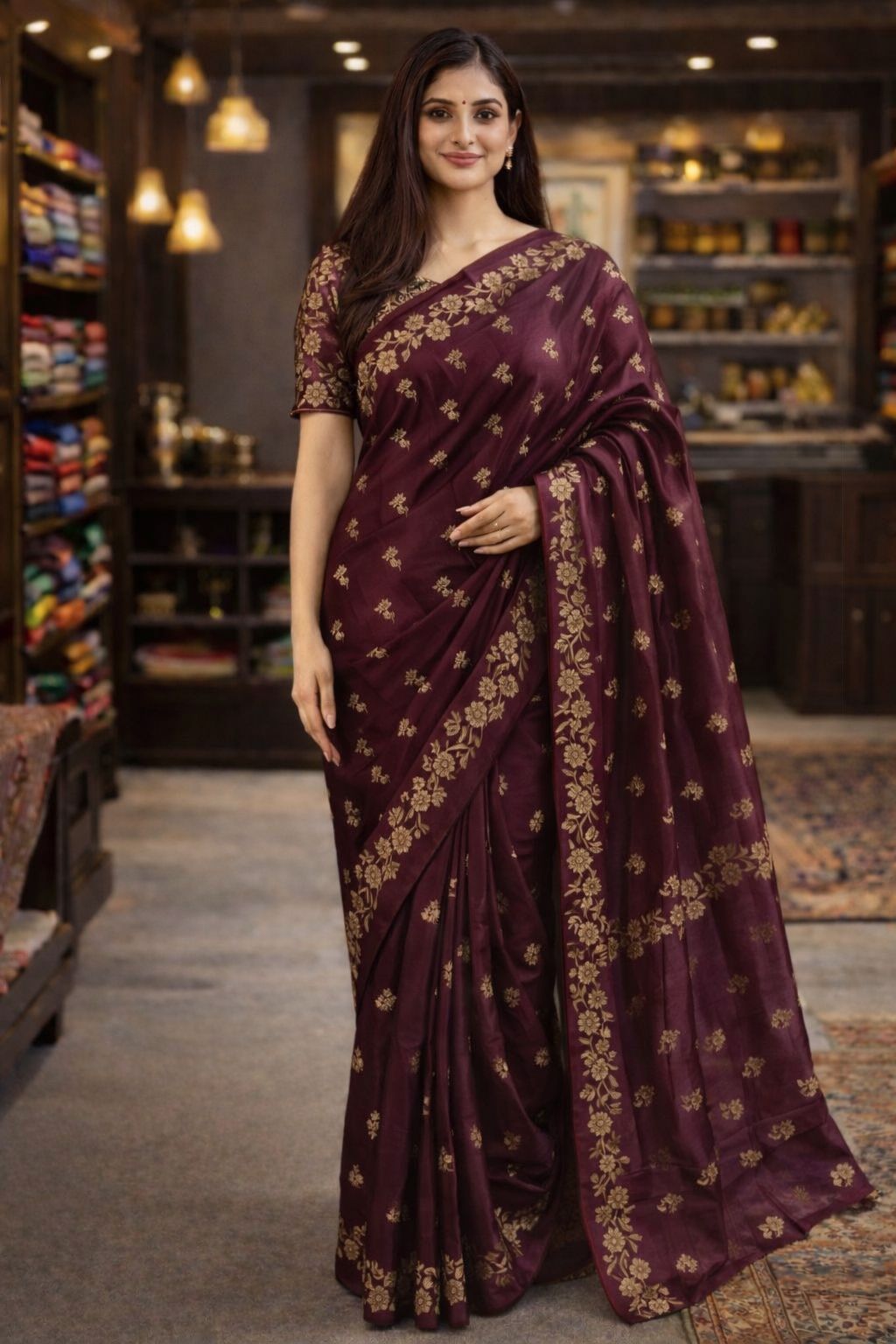 Classic Mushru Buta Traditional Saree